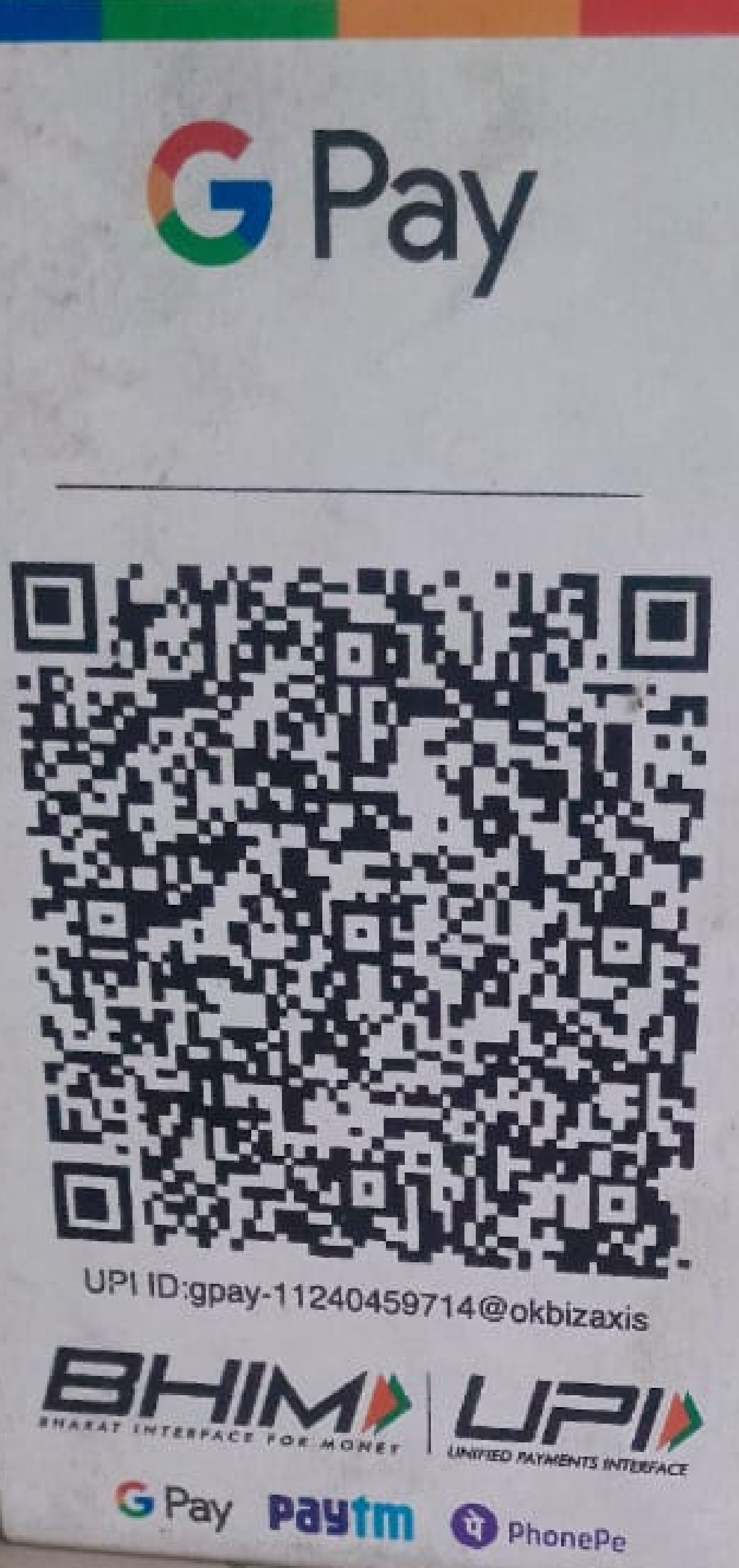 QR Code for UPI Payment